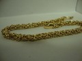 Браслет плетения лисий хвост собранный из желтого золота на заказ
